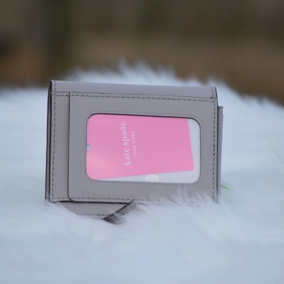 Kate Spade small zip bifold wallet Grey - Picture 3 of 4